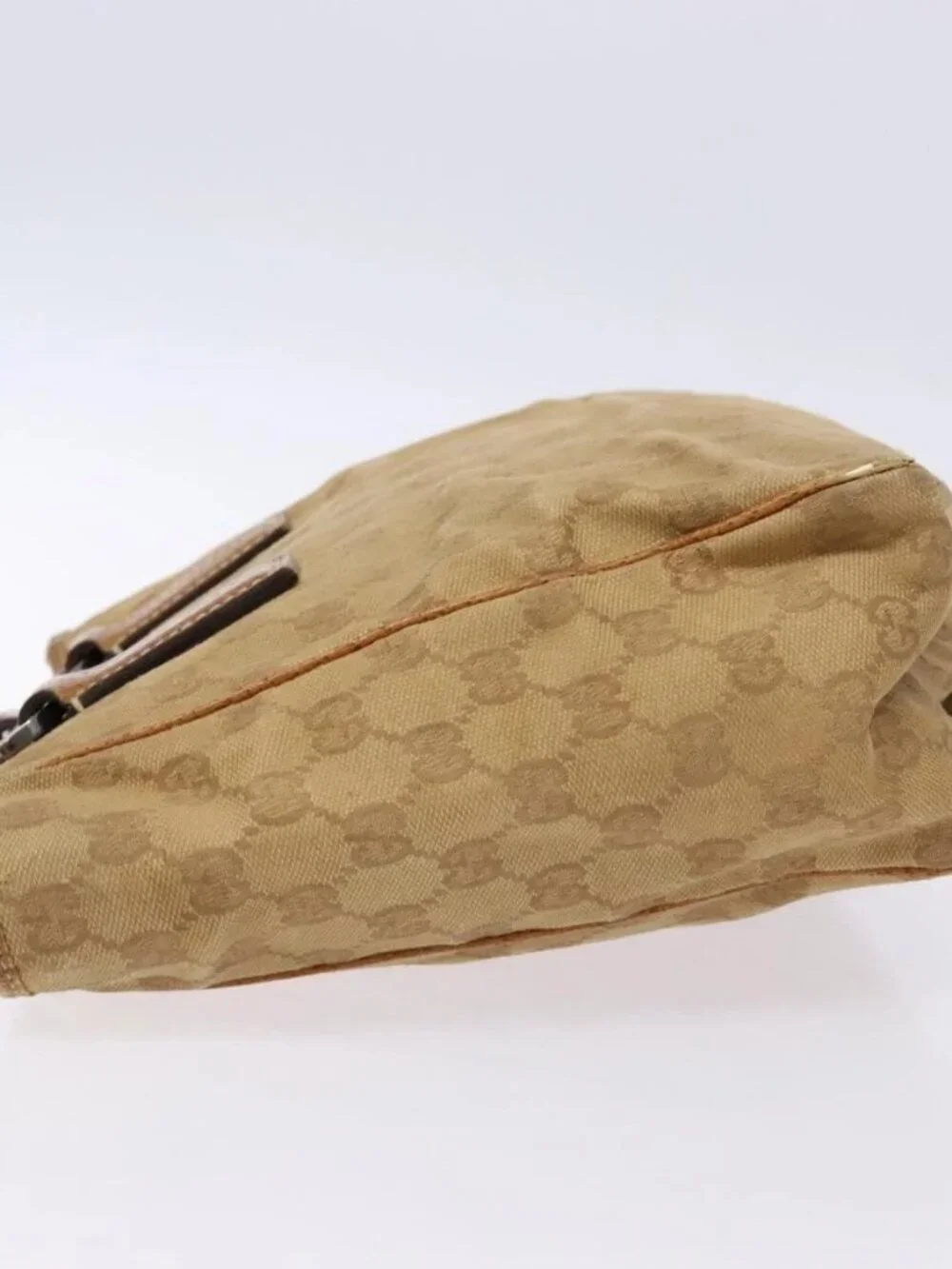 GUCCI GG Canvas Hand Bag Brown 113019 Auth 134527